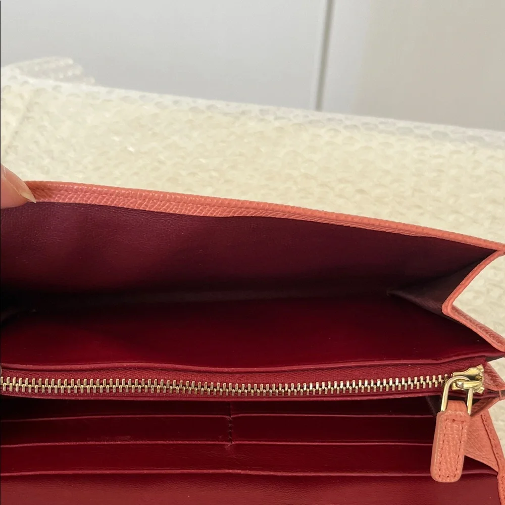 Bvlgari Pink and Burgundy Leather Wallet - Picture 7 of 10